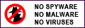 No spyware, No adware